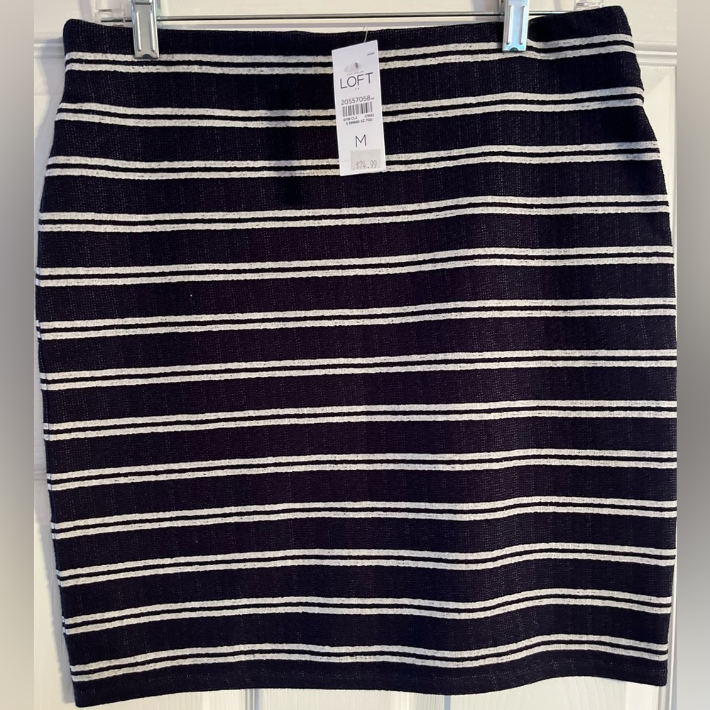 Brand New Loft striped skirt. Size M.